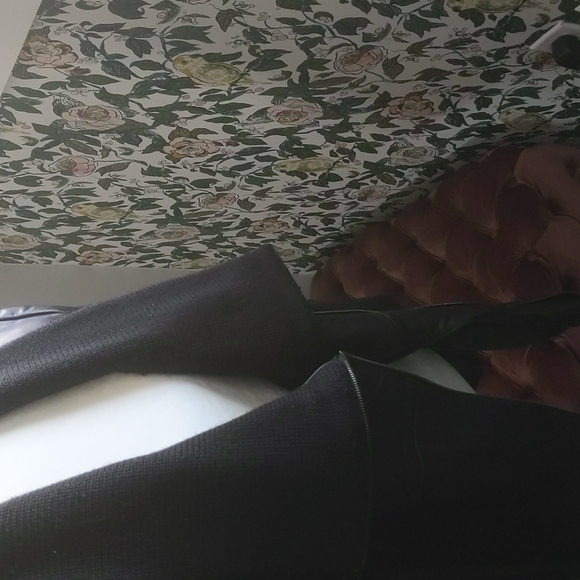 Elie tahari leather jacket /coat sz m - Picture 8 of 14